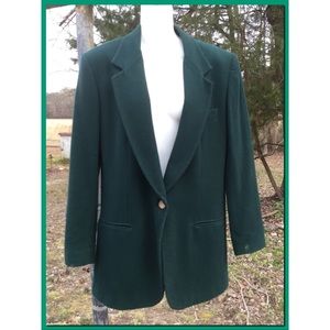 Green Wool Fleece Blazer